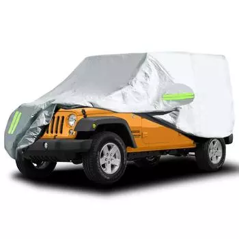 210D водонепроницаемый полный автомобильный чехол для JEEP Wrangler JK JL 2-дверный / 4-дверный 2007-2020 защитный чехол от непогоды, снега, дождя, пыли