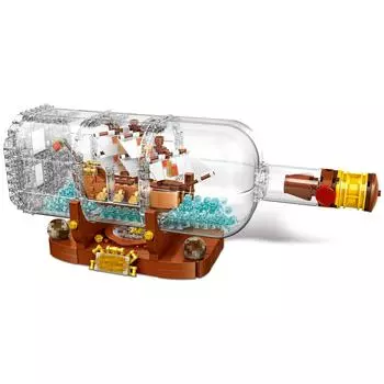 21313 Ship In A Bottle Drifting Boats Building Blocks 92177 Bricks Children s Playmobil Interesting Educational Kid Toys Gifts
