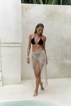 2135 - Юбка из бежевой сетки Bohemai Hamper