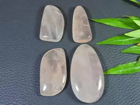 213 карат AAA розовый кварц кристалл микс кабошон драгоценный камень россыпью 4 шт лот 36-44 мм RQ-2876