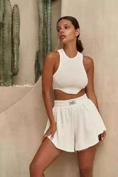2162 - Mai Collection Jayden White Crop - Комплект шорт