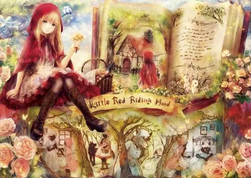 216 Piece Jigsaw Puzzle Little Red Riding Hood Small Piece Cut Jigsaw [Clear Puzzle] (18.2x25.7cm)