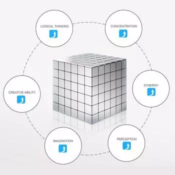 216 шт. квадратный шар Bucky для развития логического мышления, декоративный NdFeB квадратный магнитный шар Bucky, игрушка для детей A