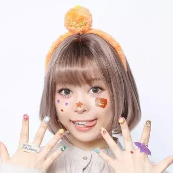 219 Повязка на голову Наклейка на лицо Хэллоуин Повязка на голову с тыквой Головной убор Косплей Костюм Макияж Наклейки на лицо для и Взрослых [Лукан] [Тыква и Набор] Дети, Мужчины,