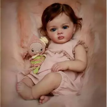 21-22 дюйма, милые куклы-тутти, раскрашенные художником, куклы реборн с укорененными волосами, мягкий винил Bebe для детской игрушки Tutti-2