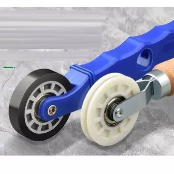21,5*5*3 см/8,46*1,97*1,18 дюйма, роликовый инструмент для полосового канала, синий пластик, дерево, прессование, U-образные колеса, роликовый инструмент для полосового канала