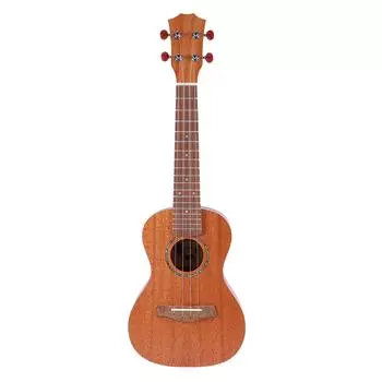 21-дюймовый комплект акустической гавайской гитары сопрано, фанера из красного дерева, укулеле с сумкой для уке, ремень для уке, запасные струны 23 Inch