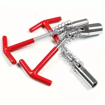 21 мм/0,82 дюйма инструмент для снятия свечей зажигания, легко сгибаемый гибкий торцевой ключ, ключ с Т-образной рукояткой для снятия свечей зажигания, для снятия гаек