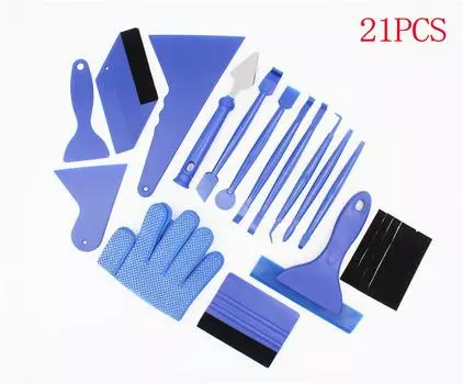 21 шт. Автоинструменты Виниловая пленка Стикер Оберточный инструмент Монтажный комплект Авто Тонировка стекол Фольга Магнитный ракель Скребок