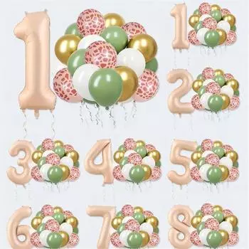 21 шт., цепочки из воздушных шаров с рисунком оленя, карамельные цветные украшения для вечеринки, украшение воздушными шарами, украшение комнаты для дня рождения, тематическая вечеринка