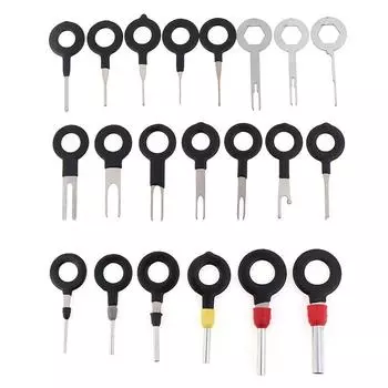 21 шт. Инструмент для снятия клемм автомобильных проводов Инструмент для извлечения штифтов разъема проводки