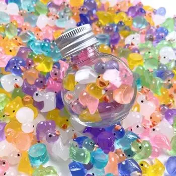 21 шт./лот, светящиеся мини-цыплята, миниатюры животных с лампочкой, микро-пейзаж, креативное свечение в темноте, DIY орнамент из смолы, украшение для сказочного сада 1pcs light bulb 20pcs ornament белый