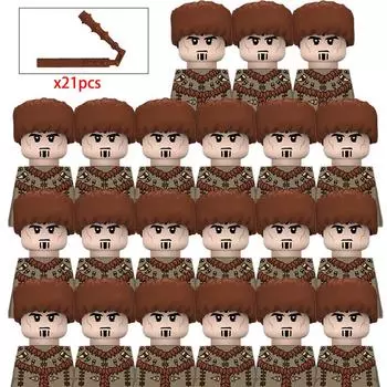 21 шт. MOC Средневековье Рыцари Солдаты Крестоносцы Римские Спартанские Воины Фигурки Экшн Строительные Блоки Кирпичики детские Игрушки подарки