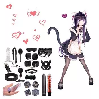 21 шт. набор для ограничения кровати, набор для связывания, повязка на глаза, наручники, кнут, игрушка БДСМ, зажим для соска, экзотические секс-игрушки SM, набор игрушек для тела