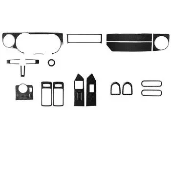 21 шт. Полный комплект накладок для отделки интерьера из углеродного волокна для Ford Mustang 2009-2013