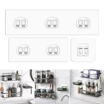 21 шт. прочные самоклеящиеся крючки для душевой кабины, водонепроницаемые, устойчивые к царапинам, грузоподъемность 30 фунтов, нет