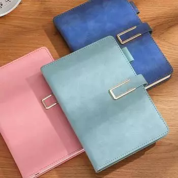 21 см*14,5 см A5 ретро портативный дневник однотонный многоцелевой блокнот офисный деловой пряжка зелёный