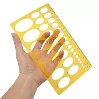 21 см/25 см эллипс трафарет для рисования механическая линейка овальный круглый шаблон 21 cm