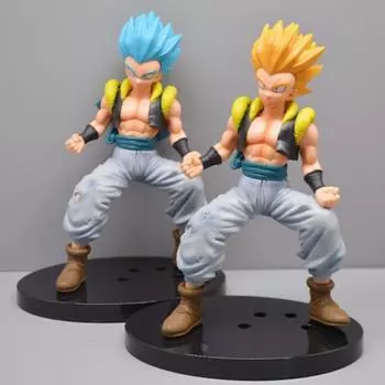 21 см Dragon Ball Фигурки Gotenks Super Saiyan Фигурки ПВХ Аниме Коллекция Статуя Куклы Модель Игрушки Друзья Подарки на День Рождения