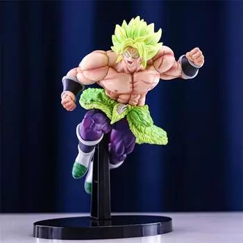 21 см Dragon Ball Z Broly Growl Jumping Рисунок Super Saiyan Аниме Фигурка Коллекция ПВХ Кукла Фигурка Модель Игрушки Детский подарок