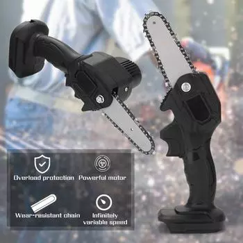 21 В литиевая батарея (две) Портативная электрическая обрезная пила Перезаряжаемые небольшие электрические пилы Деревообработка UK Plug