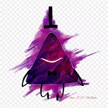 21Bill Cipher Mabel Pines, термопереносная печать, виниловые нашивки, наклейки для одежды, аппликации «сделай сам», моющиеся нашивки