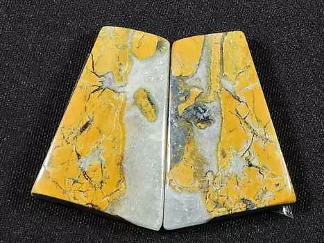 21Cts. Natural Maligano Jasper (15mm X 22mm each) Fancy Cabochon Match Pair SK-2794