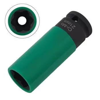 21mm 1/2 Inch Drive Chromium Molybdenum Steel Anti-Theft Lug Nut Socket Smart Cover