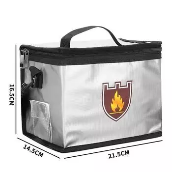 21x16x14 см огнестойкая сумка Lipo Safe, взрывобезопасная сумка для литиевых батарей, высокотемпературная, огнестойкая и водонепроницаемая защитная сумка 21.5x16.5x14.5cm