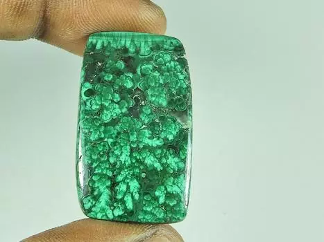 21X35X03MM натуральный малахитовый восьмиугольный кабошон россыпью драгоценный камень 39 карат. СК-4571