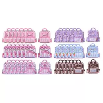 21x Backpack Goodie Bags Kids Party Favor Candy Bags with Handle Packaging Storage Bags for Candy Food Favors Biscuit Holiday