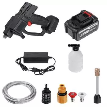22000 мАч, автомойка, литиевая батарея Wreless, автомойка высокого давления, водяной пистолет, перезаряжаемый пеногенератор для батареи Makita 1 x Battery