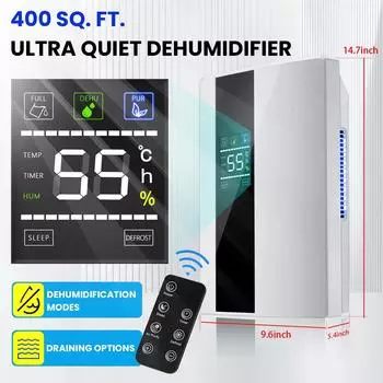 2200 мл умный пульт дистанционного управления осушителем воздуха со светодиодным экраном очиститель воздуха осушитель воздуха контроль влажности бесшумный поглотитель влаги для дома European standard plug белый