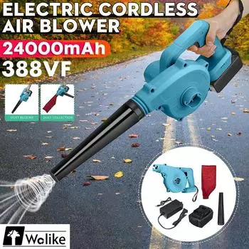 2200 Вт 388VF беспроводной электрический воздуходувка и всасывающий портативный портативный компьютерный пылесборник очиститель электроинструмент для батареи 18 В Only machine
