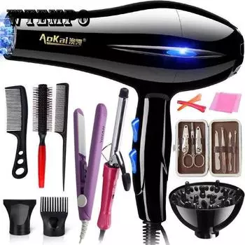 2200 Вт Профессиональный фен Бытовой фен Насадка для салона Красота для путешествий