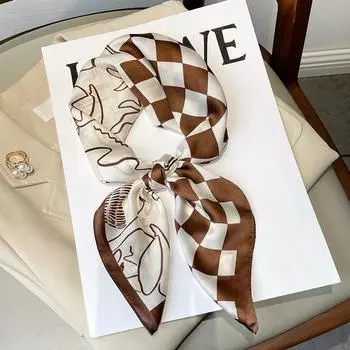 2204 Новый модный маленький квадратный шарф для тепла весной и осенью, солнцезащитный крем, шаль, шарф двойного назначения, профессиональный шарф, платок на голову 70*70CM