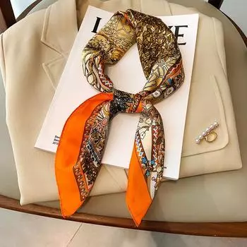 2204 Новый модный маленький квадратный шарф для тепла весной и осенью, солнцезащитный крем, шаль, шарф двойного назначения, профессиональный шарф, платок на голову 70*70CM