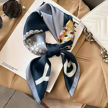 2204 Новый модный маленький квадратный шарф для тепла весной и осенью, солнцезащитный крем, шаль, шарф двойного назначения, профессиональный шарф, платок на голову 70*70cm