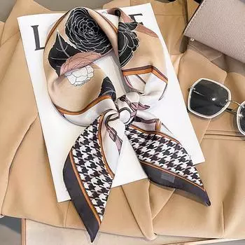 2204 Новый модный маленький квадратный шарф для тепла весной и осенью, солнцезащитный крем, шаль, шарф двойного назначения, профессиональный шарф, платок на голову 70*70cm