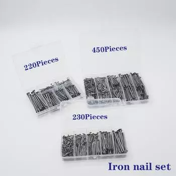220/230/450 шт. Бытовые железные гвозди, гвозди для стеновых панелей, гвозди для деревообработки, железные металлические гвозди