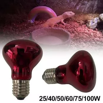 220-240V E27 Poultry Heating Bulb 20/40/50/100/75/60W Infrared Insulation Heating For Reptiles Plants Amphibians Pets Livestock