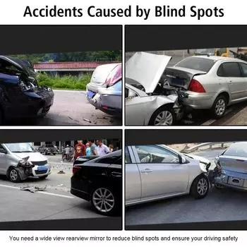 220*65 мм Аксессуары для интерьера с присоской, регулируемое на 360° универсальное внутреннее зеркало заднего вида, зеркало для автомобиля, грузовика, большое поле зрения высокой четкости Suction cup