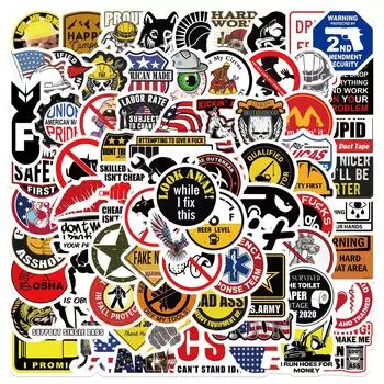 220/98 шт. забавные наклейки в каске, ящик для инструментов, сварка, строительство, граффити, наклейки для DIY, багажа, ноутбука, скейтборда, мотоцикла, велосипеда, наклейки 20pcs