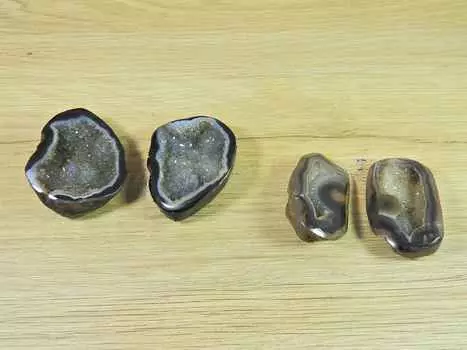 220 карат. Пара чаш Solar Druzy, 2 шт., пара кабошонов, россыпью, драгоценные камни 25–36 мм RQ-2840