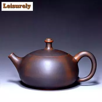 220 мл индивидуальный чайный сервиз Qinzhou Nixing Pottery Zisha, фиолетовый глиняный чайник, чайник ручной работы для замены в печи, бытовой фильтр для заваривания чая