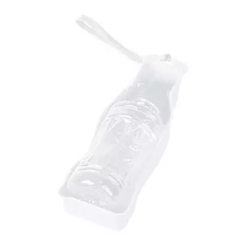 220 мл Кормушка для воды для питомцев Герметичная Портативная конструкция Съемный шнурок Бутылка для воды с диспенсером для пакетов для экскрементов Аксессуар для питомцев белый