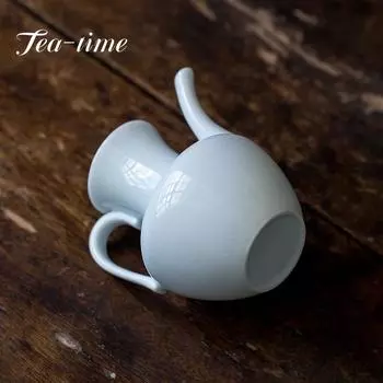 220 мл креативная ваза в китайском стиле, кувшин для чая, керамика ручной работы, чашка для приготовления чая, чашка правосудия, бытовые разделенные чайные чашки, чайный сервиз кунг-фу 11x10.2cm 220ml
