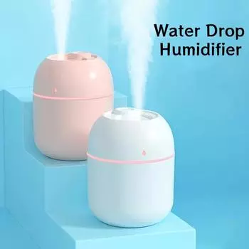 220 мл Мини-диффузор ароматического масла USB Water Drop Бесшумный увлажнитель воздуха со светодиодной лампой Настольный домашний автомобильный портативный распылитель воздуха 220ML