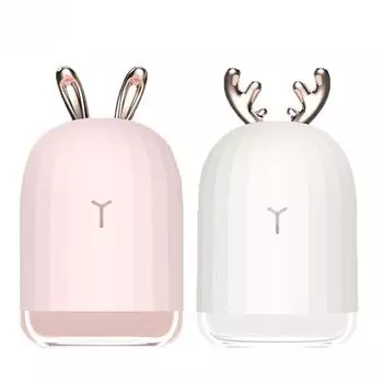 220 мл ультразвуковой увлажнитель воздуха арома диффузор эфирных масел туманообразователь со светодиодной ночной лампой белый