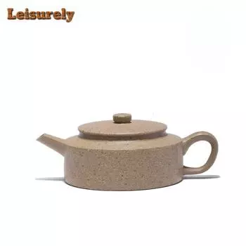 220 мл Винтажный Исинский фиолетовый глиняный чайник ручной работы круглый горшок необработанный рудный крупный песок 16 ячеек глиняный чайник китайский чайный сервиз Цзыша